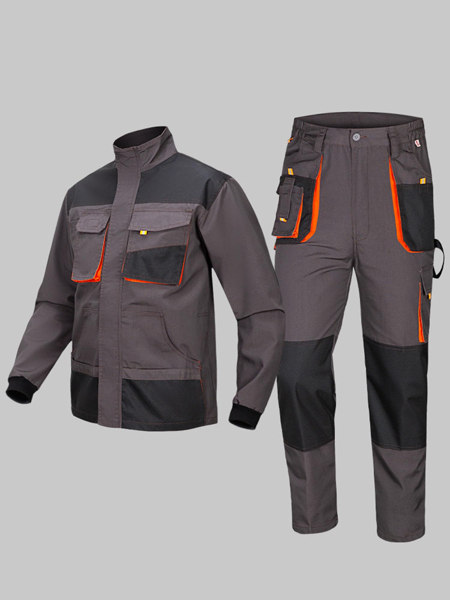 Mono de Trabajo Unisex Duradero para protección Laboral Traje de Mono de Manga Larga Chaqueta y pantalón con múltiples Bolsillos para talleres de Soldadura Ingeniería