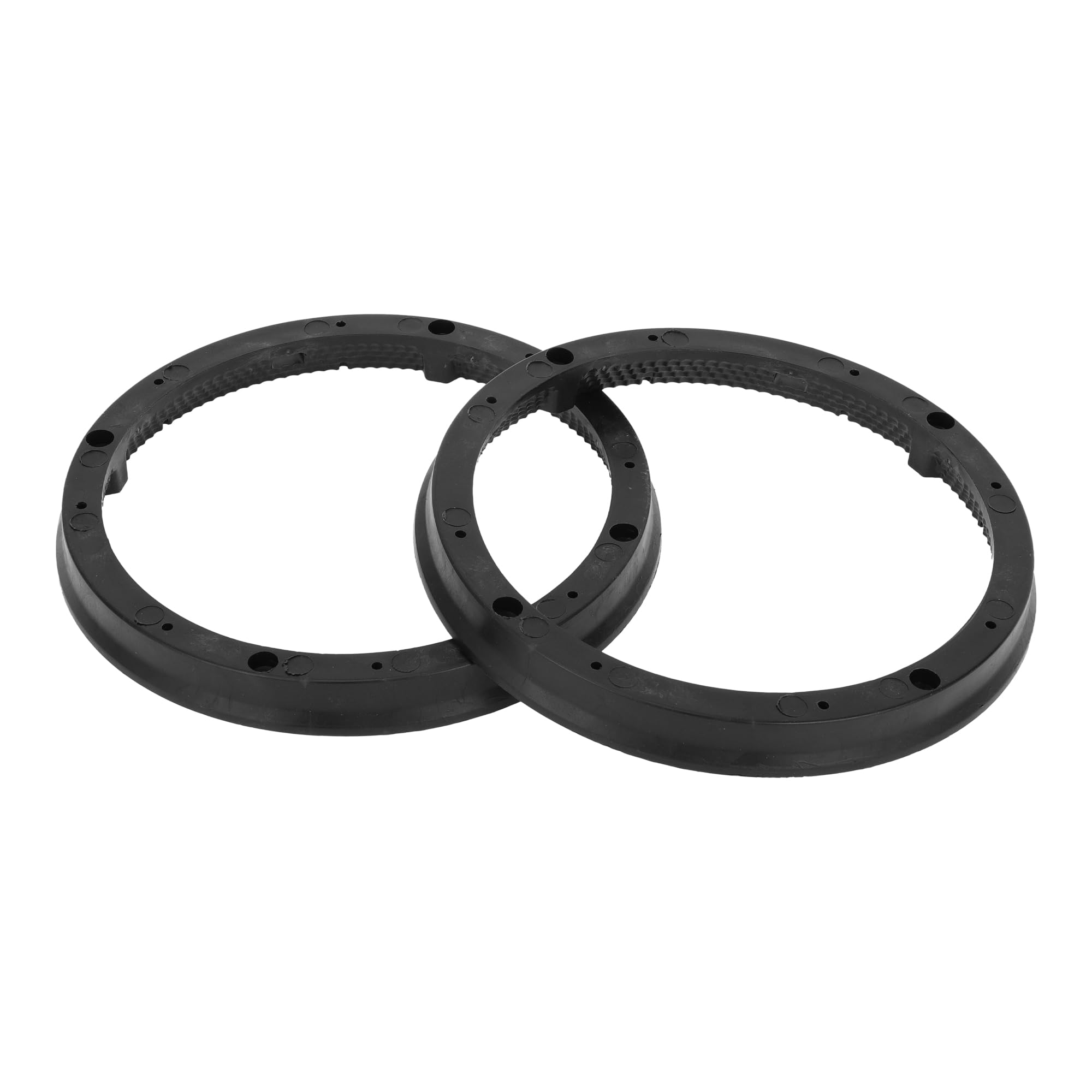 Partuto 2pcs Universal Speaker Spacer Ring Tweeter Speaker Spacer Adator Car Boat RV Speaker Subwoofer Mounting Spacer Bracket Ring Waterproof ABS Black for 6.5" Round Shape
