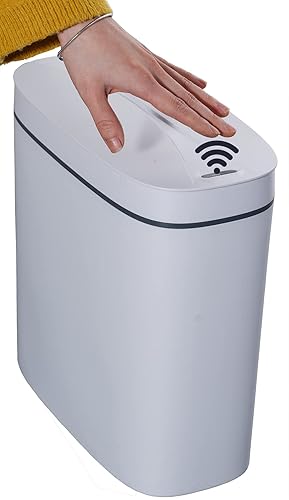 Sooyee Bote de basura automático de 14 litros con tapa, bote de basura sin contacto de 3.6 galones o patada, botes de basura para cocina, baño,