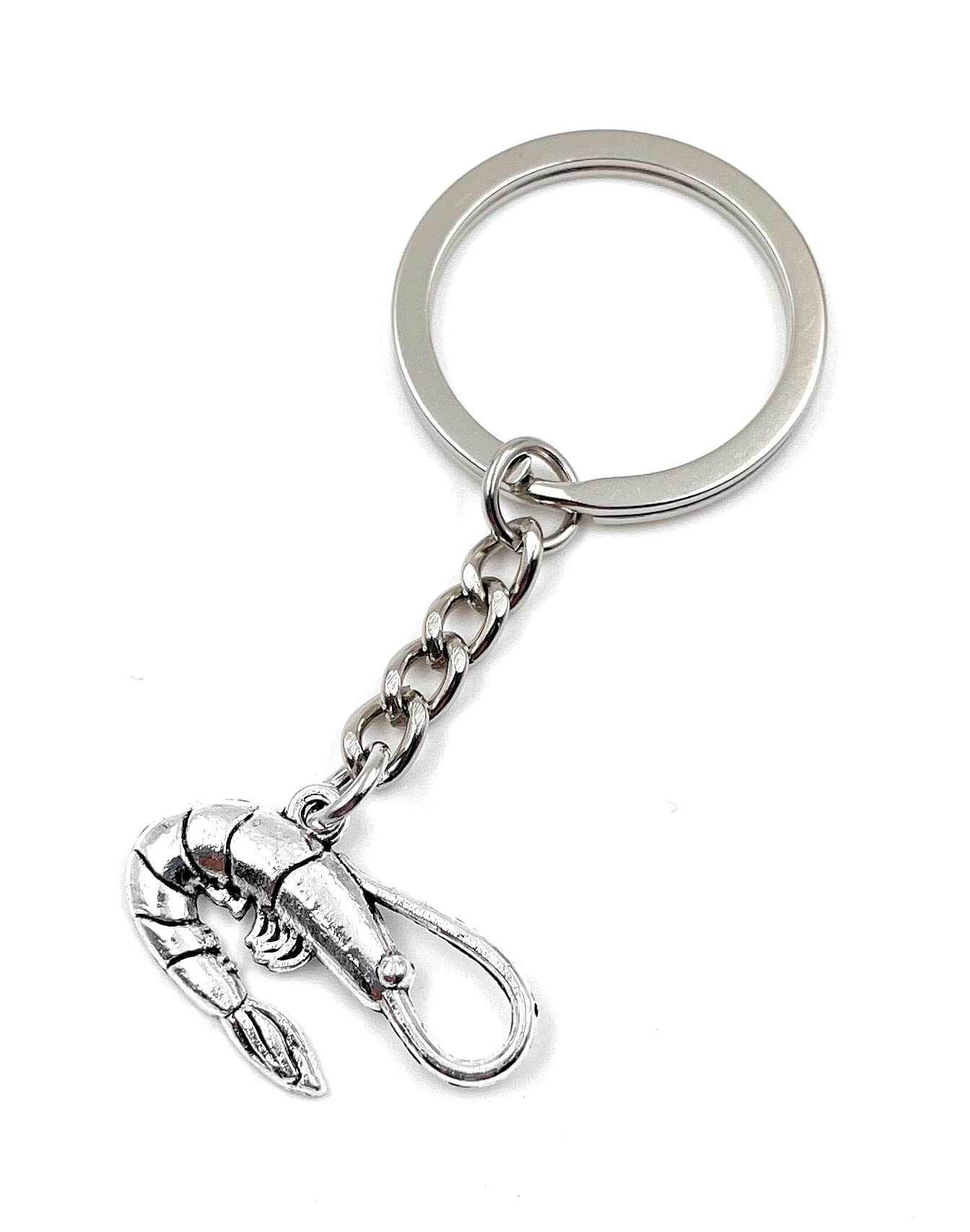 Onwomania Onlineworld2013 Keyring Shrimp Crab Greenland Crab Silver Metal Pendant Charm