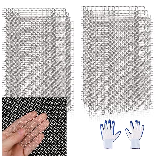 8 Pcs 13x9 Inch 5 Mesh 304 Stainless Steel Wire Mesh Sheet, Sheet Screen for DIY Crafts