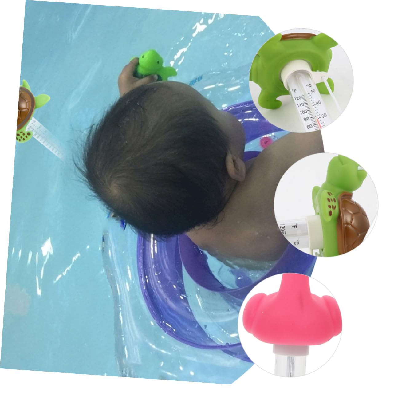 TOYANDONA 4 Set Termometro Per L'acqua in Fenicottero Galleggiante Termometro Per Vasca Idromassaggio Per La Temperatura Della Piscina Acqua Vasca Plastica 2 Pezzi*4