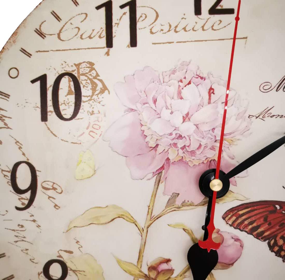 VieVogue Orologio Da Parete, Vintage Colorful Francia Parigi Stile