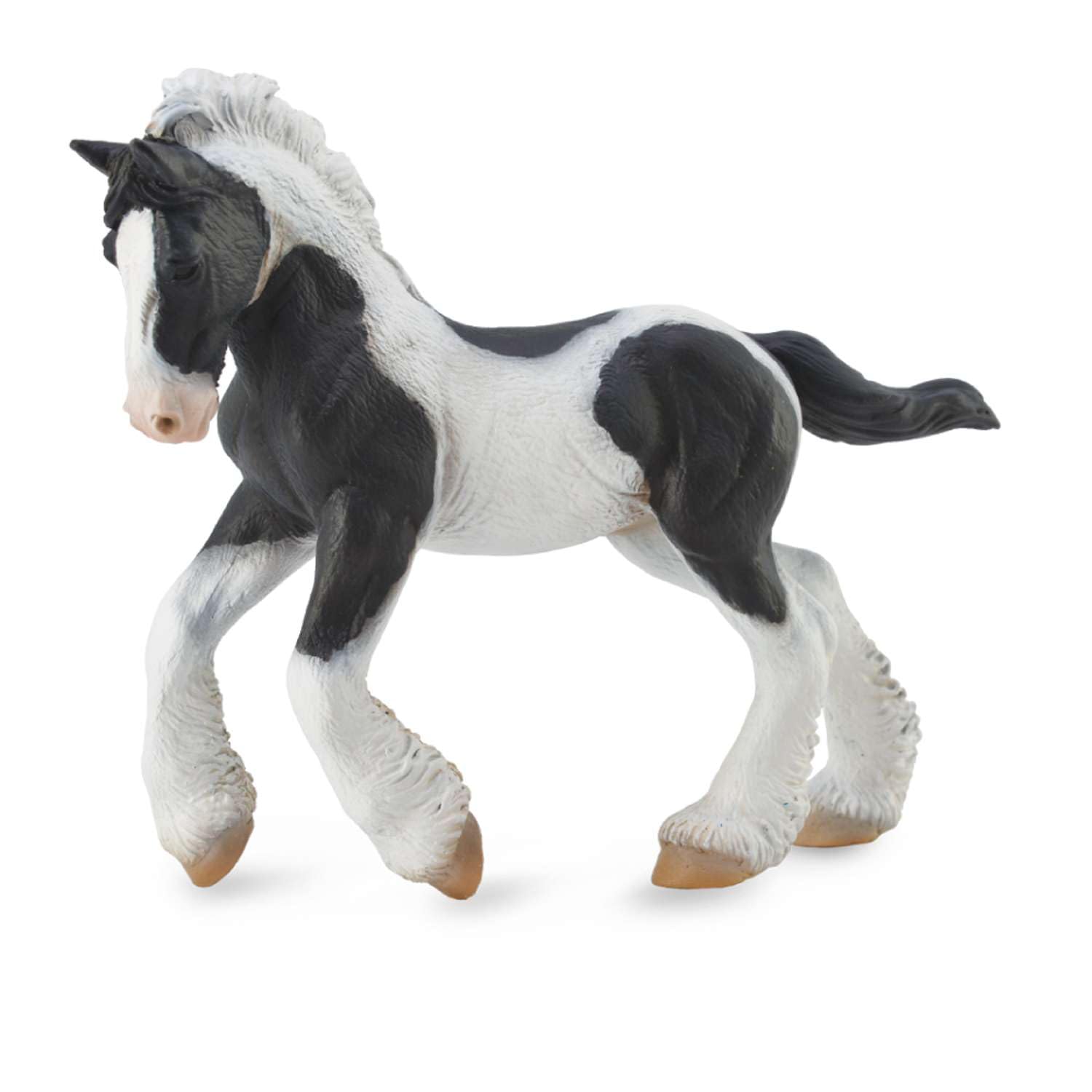 Gypsy Foal Black & White Piebald Horse Toy
