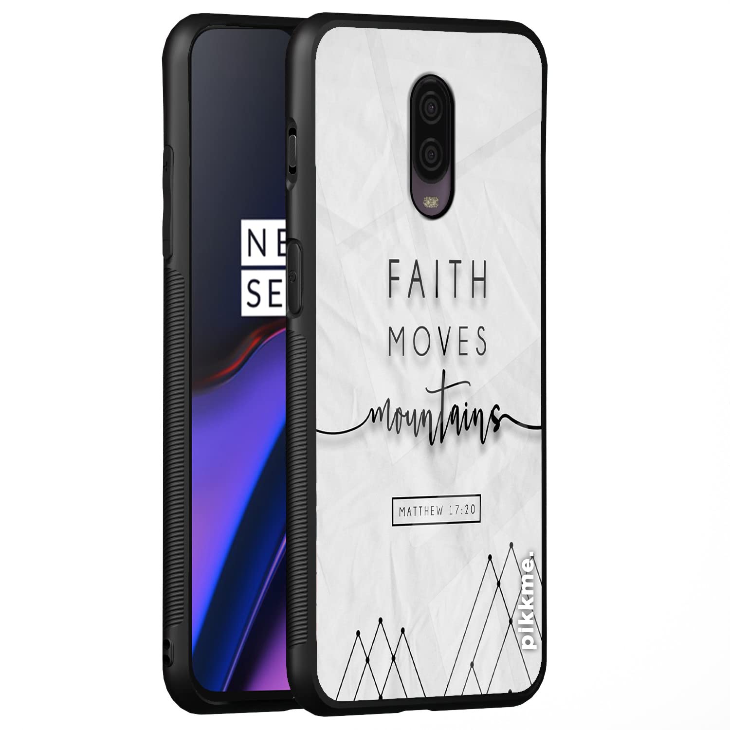 Pikkme Oneplus 6T Back Cover | Ultra Hybrid Mountains Printed Glass Case | Soft TPU Sides with Anit-Skid Grip Protection (Quotes 12) (B0C1VYJ71K) Amazon Price History, Amazon Price Tracker