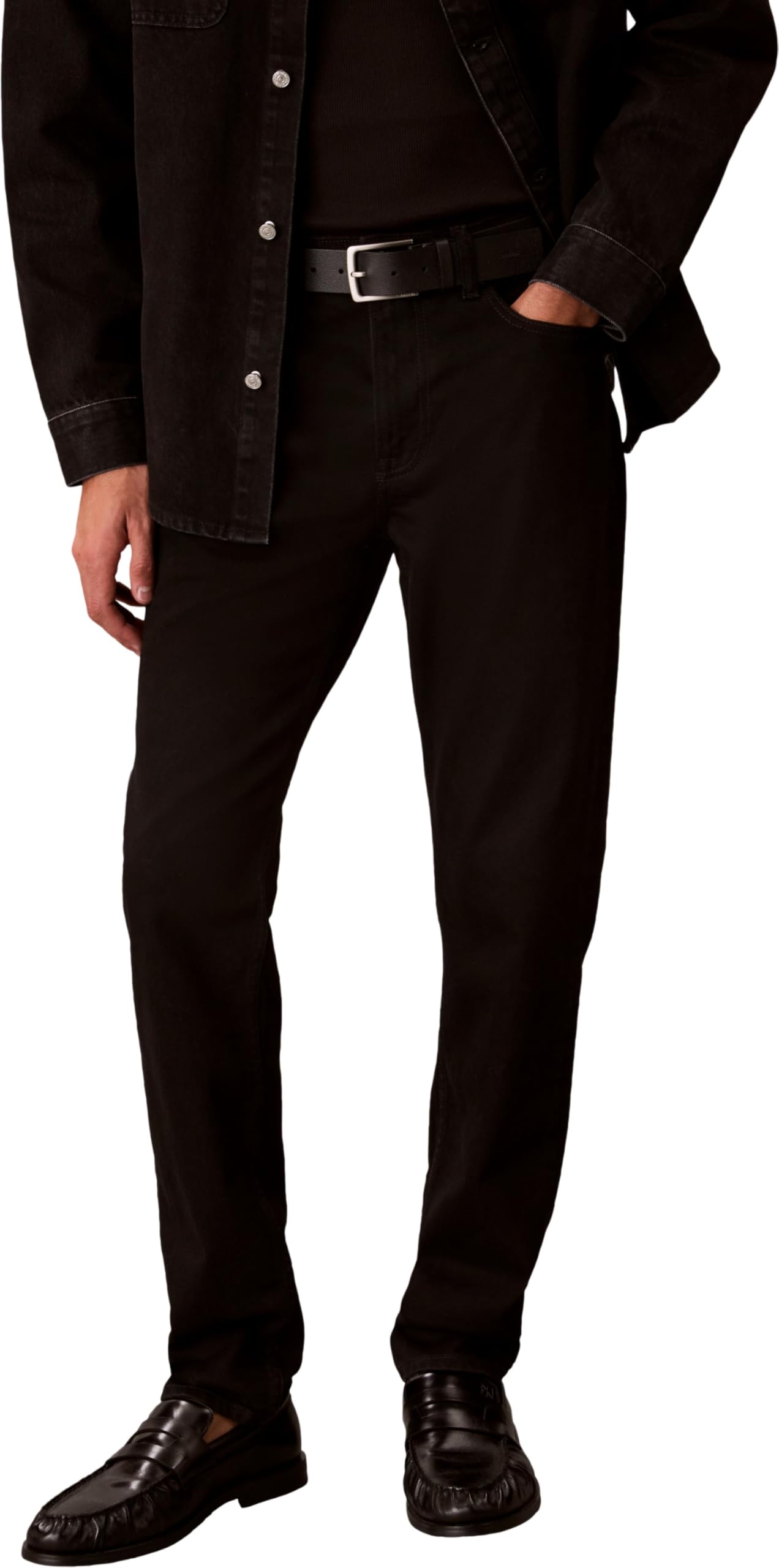 Calvin KleinMen'sSlim Taper Ck Classic Black Jean LV04RF740GJeans, Black, 33W / 32L