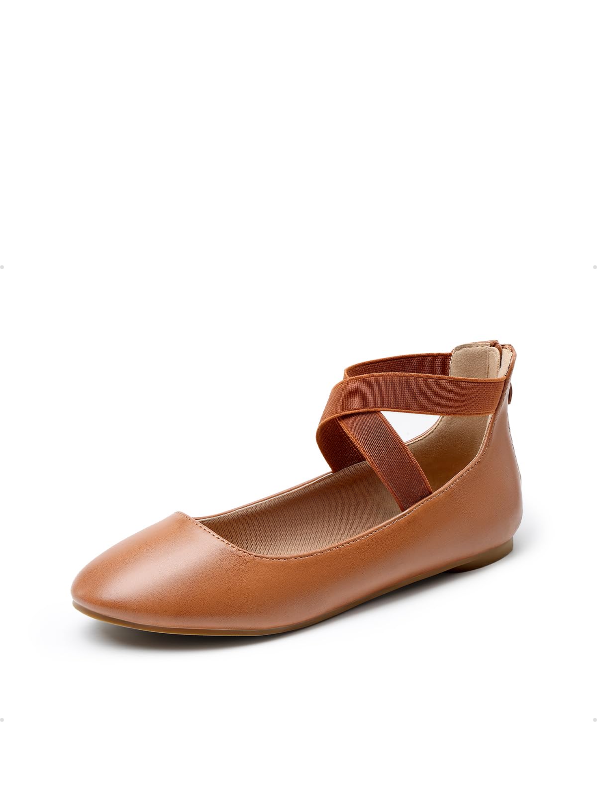 DREAM PAIRS Women's Comfortable Fashion Elastic Ankle Straps Flats Shoes