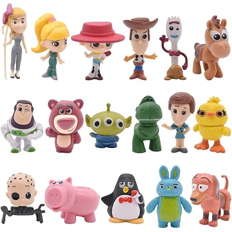 17PCS Cute Toy Story Mini Figures Set Cake Toppers Figures Decoration Action Figurines Birthday Decoration for Kids Girl Women Birthday Baby Shower Party Cover