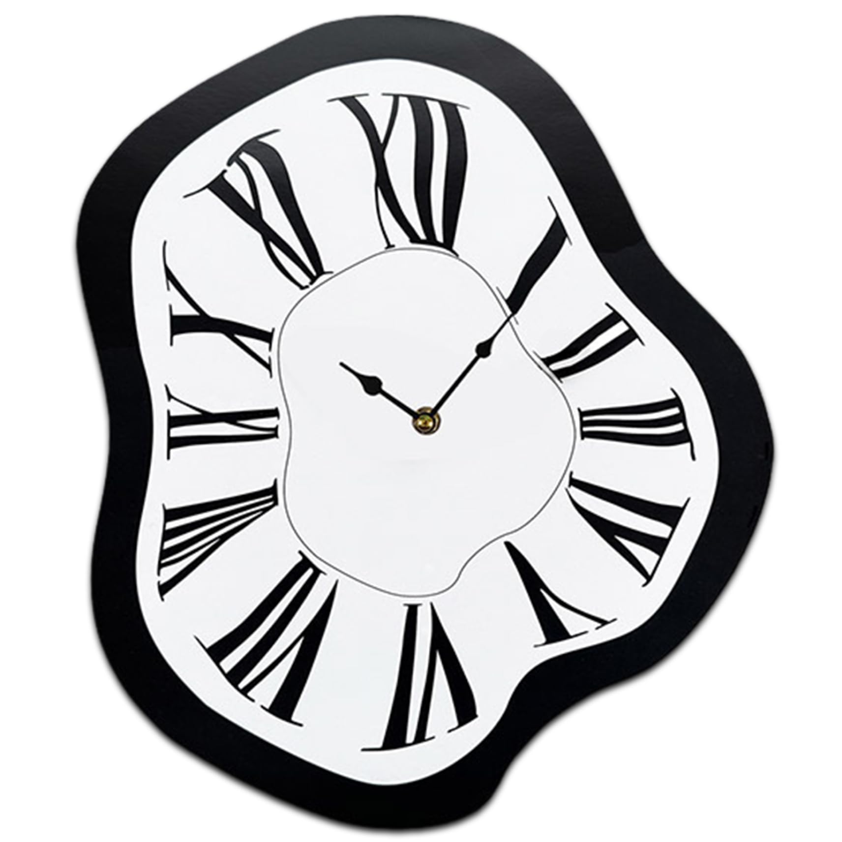 Uanqfegy Melting Clock - Distorted Acrylic Wall Clock, Silent Non-Ticking Decorative for Home Office