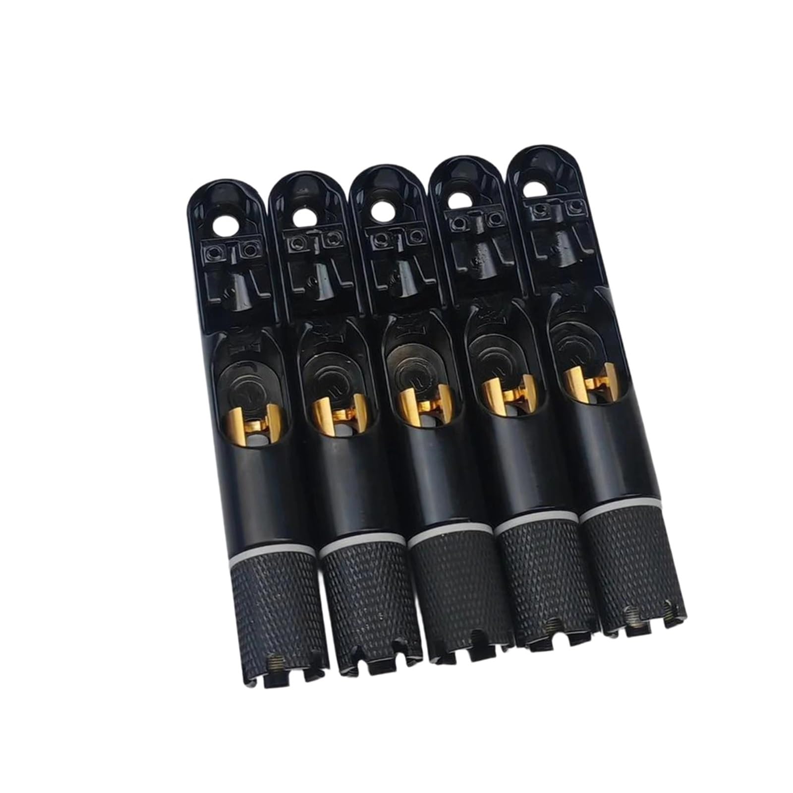 Miłośnicy Muzyki Mostek Gitarowy 4/5 Sztuk Jednostrunowych Bezgłowych Stałych Mostków Wentylatorowych Do Basu Elektrycznego(5 PCS)