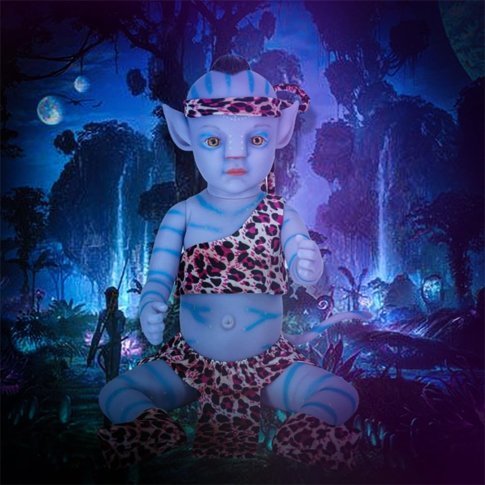 Reborn Avatar Figurki 30 cm świecące w ciemności silikonowe realistyczne lalki dla niemowląt noworodków zabawki awatar z akcesoriami do karmienia dla n