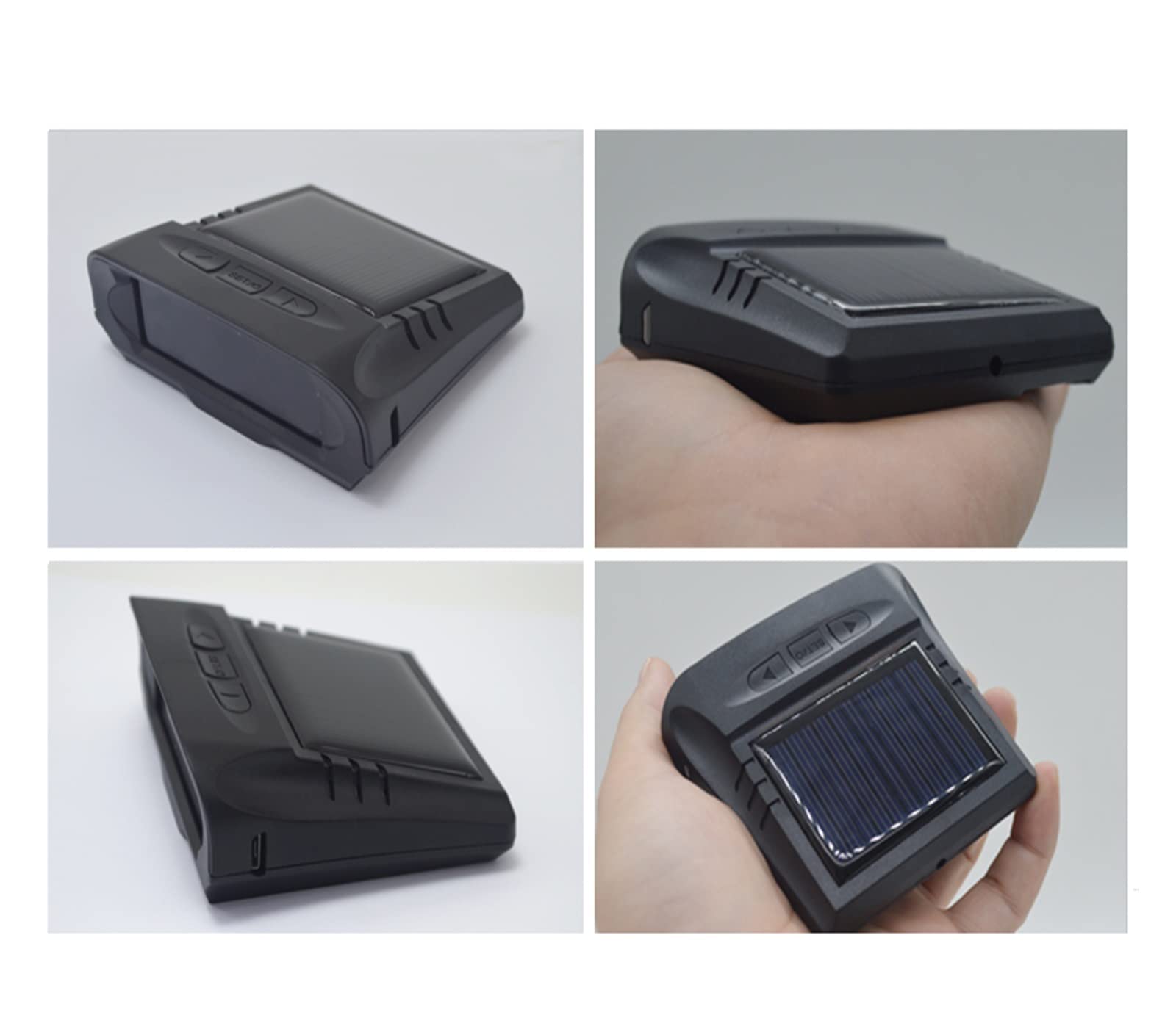 Kit Sensori Parcheggio Wireless Auto Radar Backup Parktronic Ricarica Solare Automatica Monitor LCD Rilevatore Assistenza Retromarcia sensori parcheggio(Grigio)