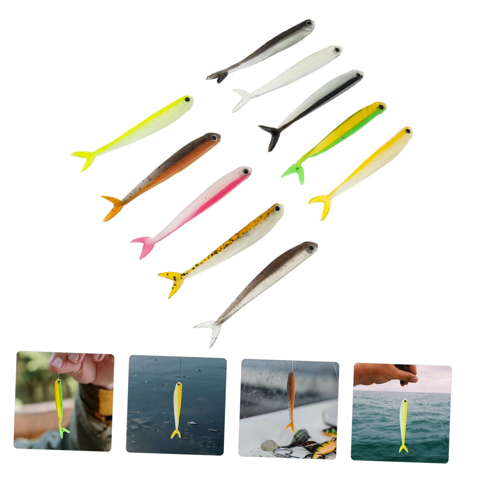 UPKOCH Cebo Blando Giratorio De Pesca Señuelo De Pesca Pesca con Señuelos Blandos Pesca De Señora Señuelo De Pesca Portátil Aparejo De Pesca Plastico Blando