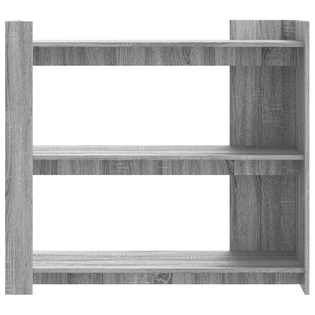 Mesa de consola clásica de madera gris Sonoma para el apartamento como mesa de pasillo con espacio de almacenamiento para fotos y plantas, dimensiones 100 x 35 x 90 cm