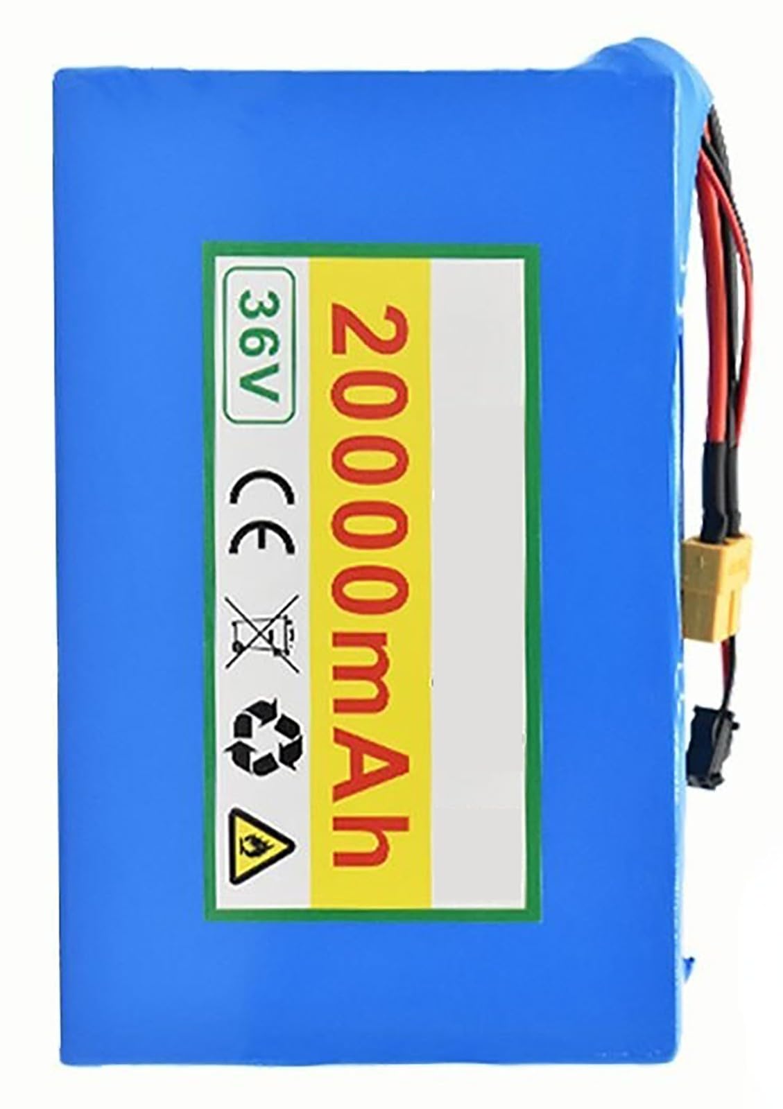 Batterie De Vélo Électrique 36V 20Ah Batterie Électrique avec Chargeur 10S2P Batterie Haute Puissance Remplaçable Étanche Batterie pour 200W 500W 800W 1000W