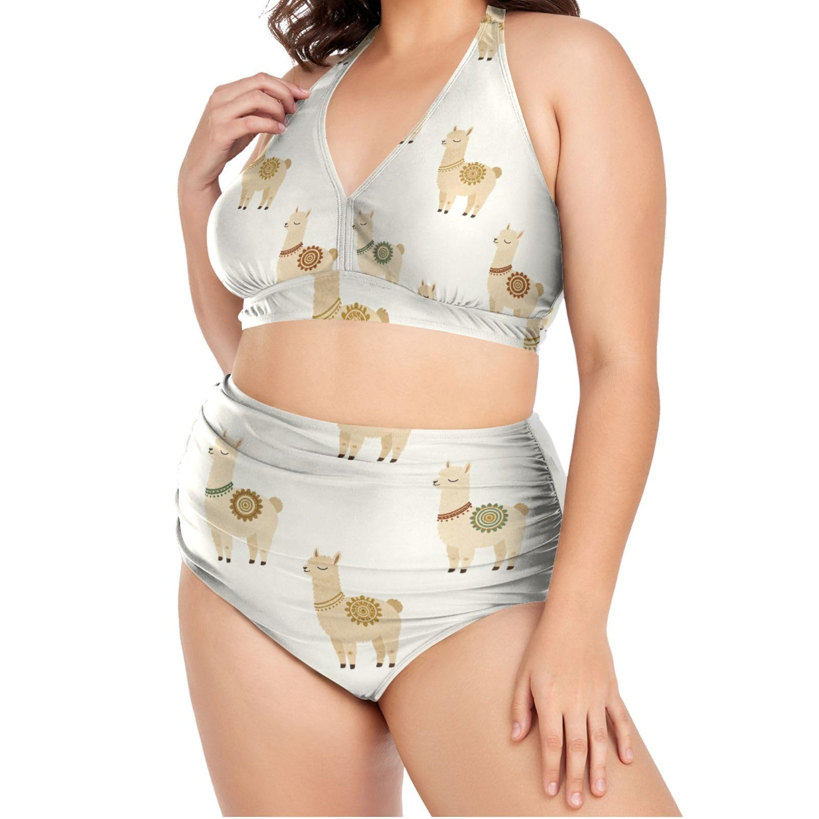 FRODOTGV Curvy damskie dwuczęściowe zestawy kąpielowe L-4XL