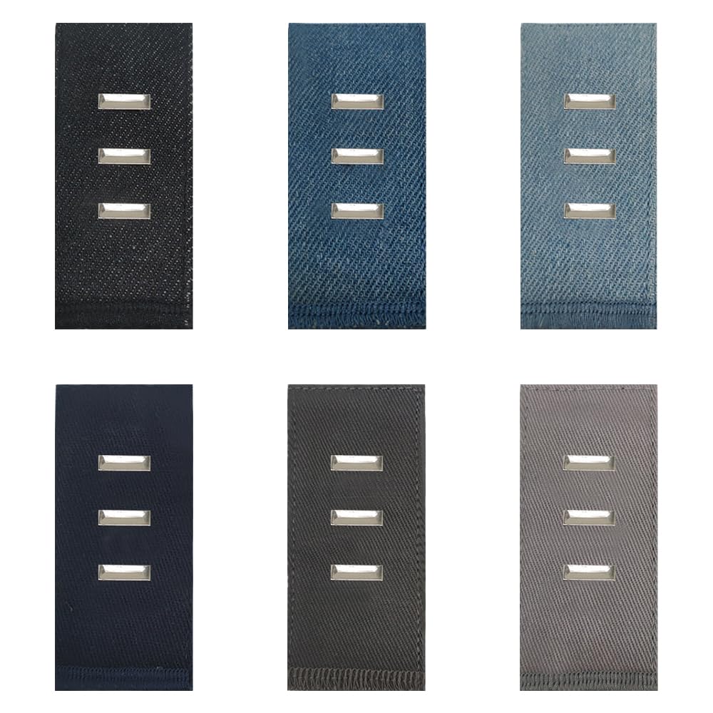 6 Piezas de Extensor de Botón Extensión de Cintura Gancho Ajustable con Gancho Elástico Extensión de Botón para Pantalones para Hombres y Mujeres Jeans Camisas Pantalones Falda