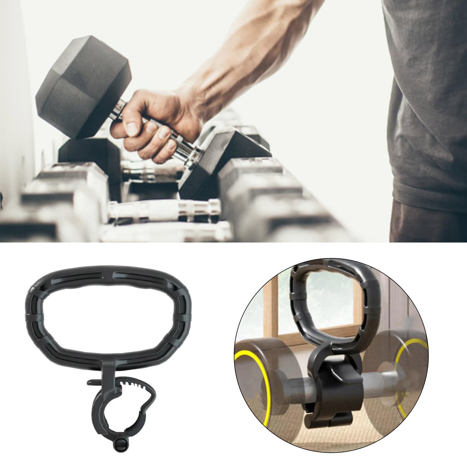 HEYZAKKA Kettlebell Adapter Dumbbells Kettlebells Grip Handle Dumbbell to Kettlebell Converter for Strength Training Workout Gym