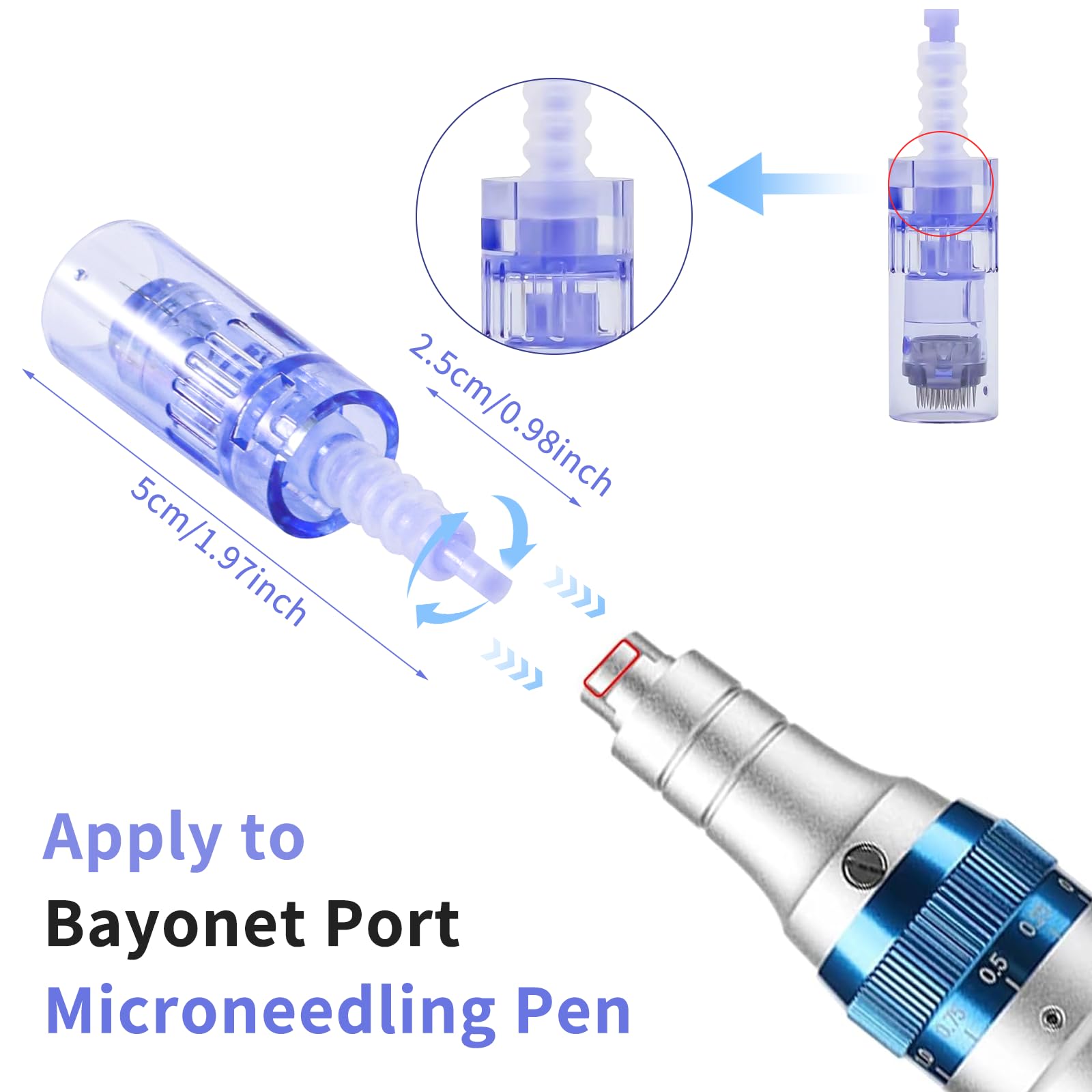20 Stücke Derma Pen A6 Nadeln 36, Mikronadeln für Elektrische Derma Pen Ultima A6, micro needles