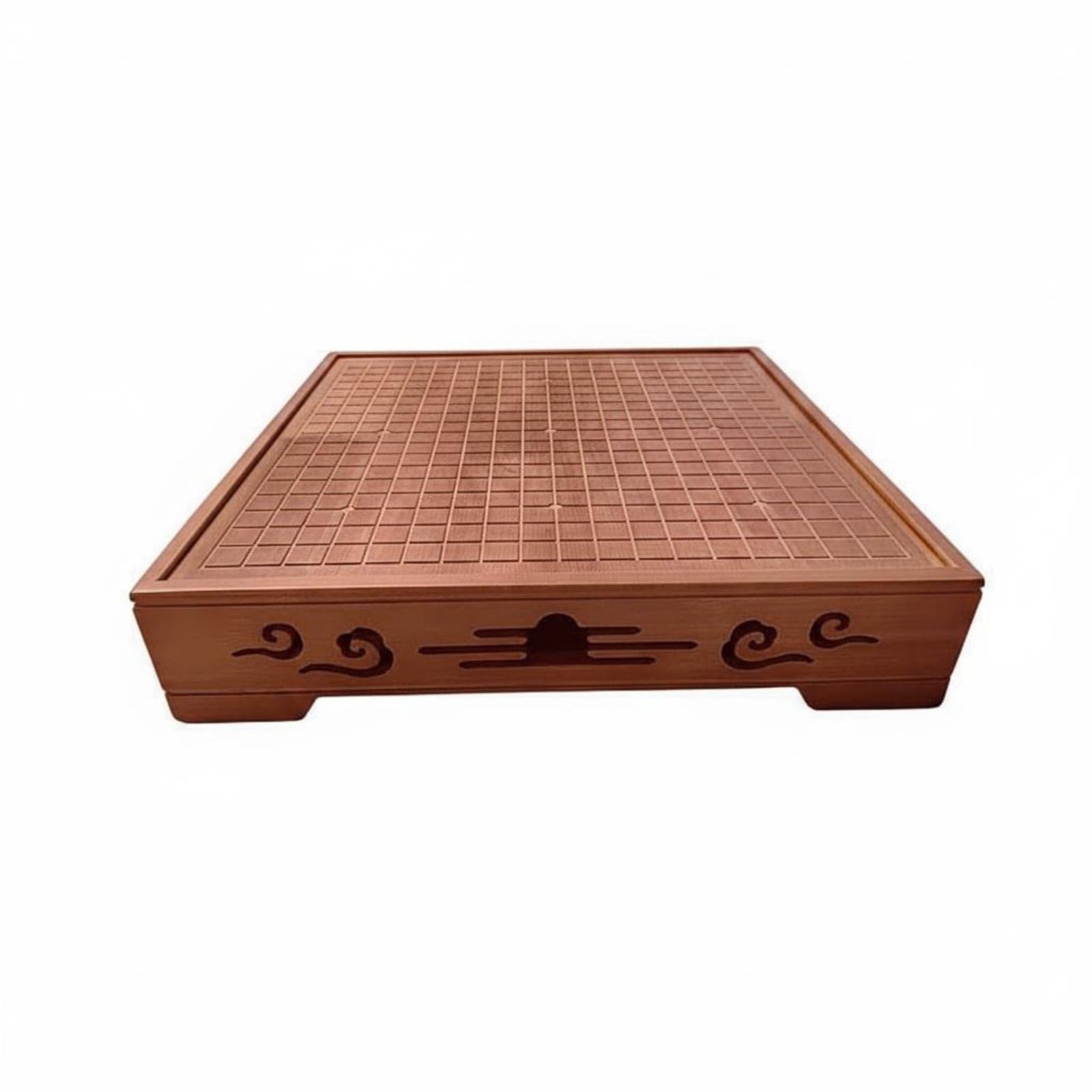 Scacchiera Composita Set Scacchi Go Tavola Portatile con Contenitori Integrati in Legno Massello Finitura Levigata, style to 1