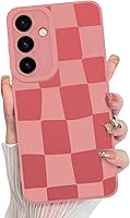 Vista 65 de KANGHAR Funda compatible con Samsung Galaxy S21 Plus, bonito patrón de silicona a cuadros, protección de cámara, funda suave y delgada para niñas