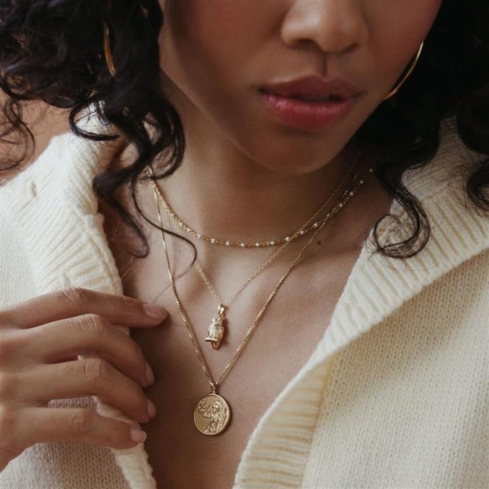 Athena Artemis Hecate Necklace,Greek Mythology Necklace,Medallion Queen Necklace for Women