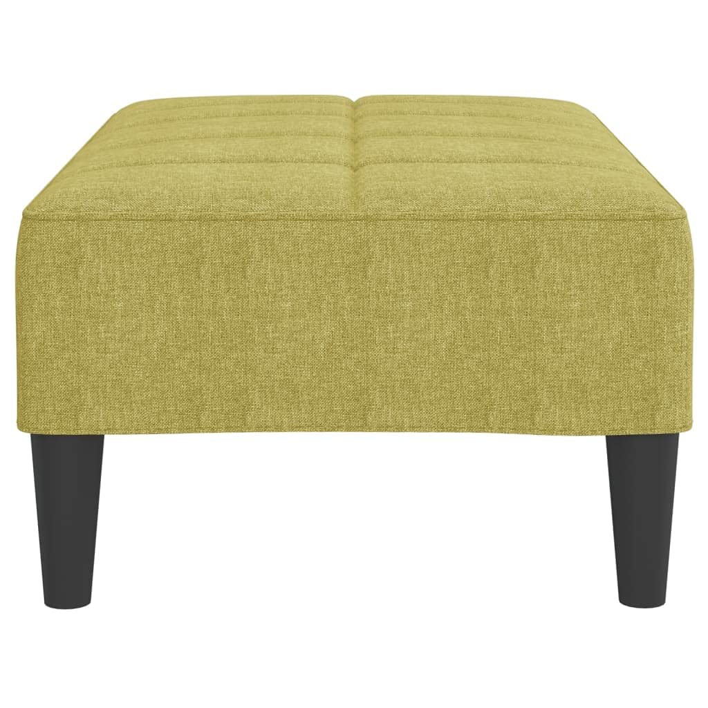 vidaXL Fußhocker, Sitzhocker Sitzbank mit gepolstertem Sitz, Polsterhocker Hocker für Wohnzimmer, Fußbank Fußablage, Modern, Grün Stoff