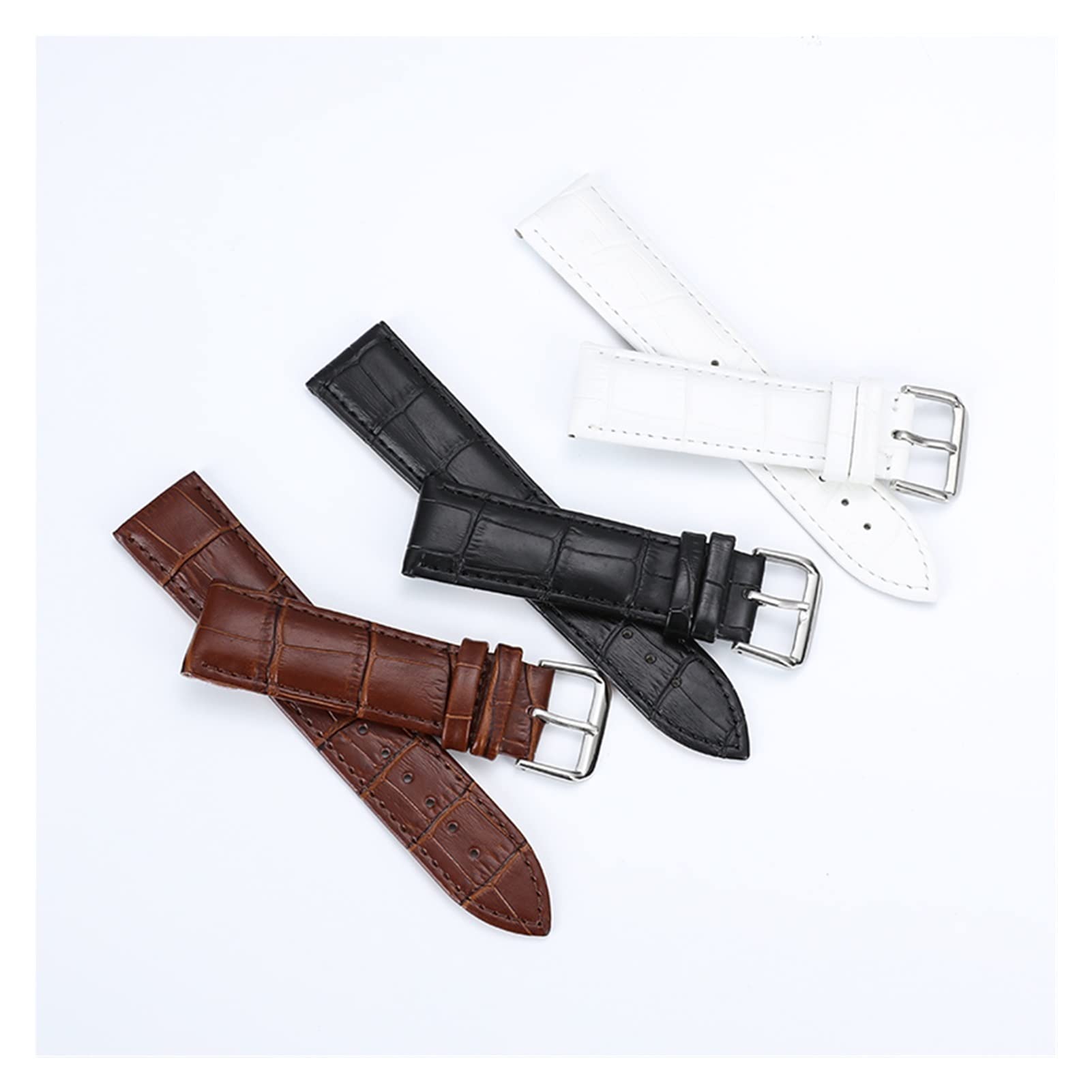 Correa de Reloj de Cuero de Repuesto, Correa de Cuero para Hombres y Mujeres, 12mm, 14mm, 16mm, 18mm, 19mm, 20mm, 21mm y 22mm