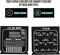 Vista 3 de Probador de placa base de computadora, placa de carga 2 en 1, tarjeta de diagnóstico BGA CPU 1151, indicador LED, probador de placa base de enchufe