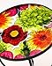 Evergreen Garden Outdoor-Safe Round Summer Splash Glass and Metal Side Table - 12
