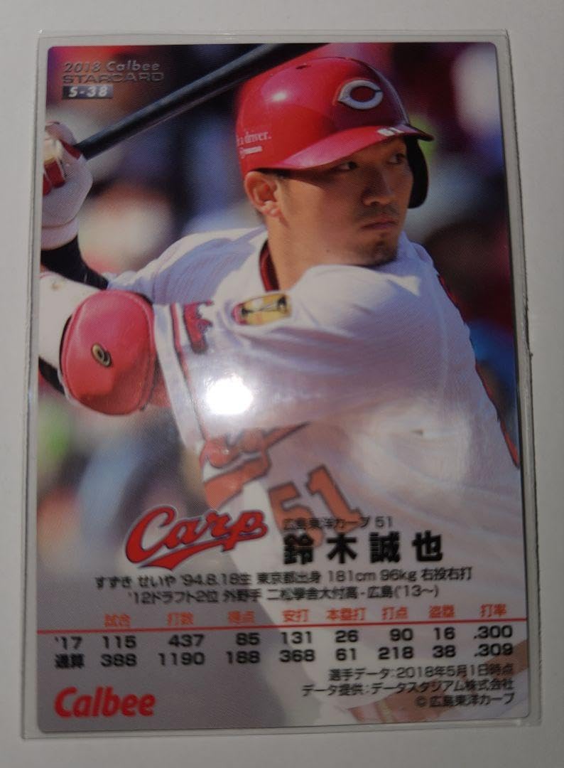 Amazon.co.jp: 【美品】プロ野球チップス2018 鈴木誠也 広島 カブス 赤