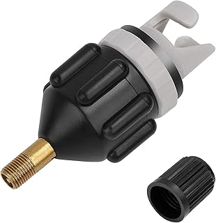 JHSJ Inflatable Boat SUP Pump Adaptor, Air Pump Converter Conventional Air Valve Adapter Accessories for Boat Kayak Inflatable Rowing Boat Dingy Boat Stand Up Paddle Board (Black)