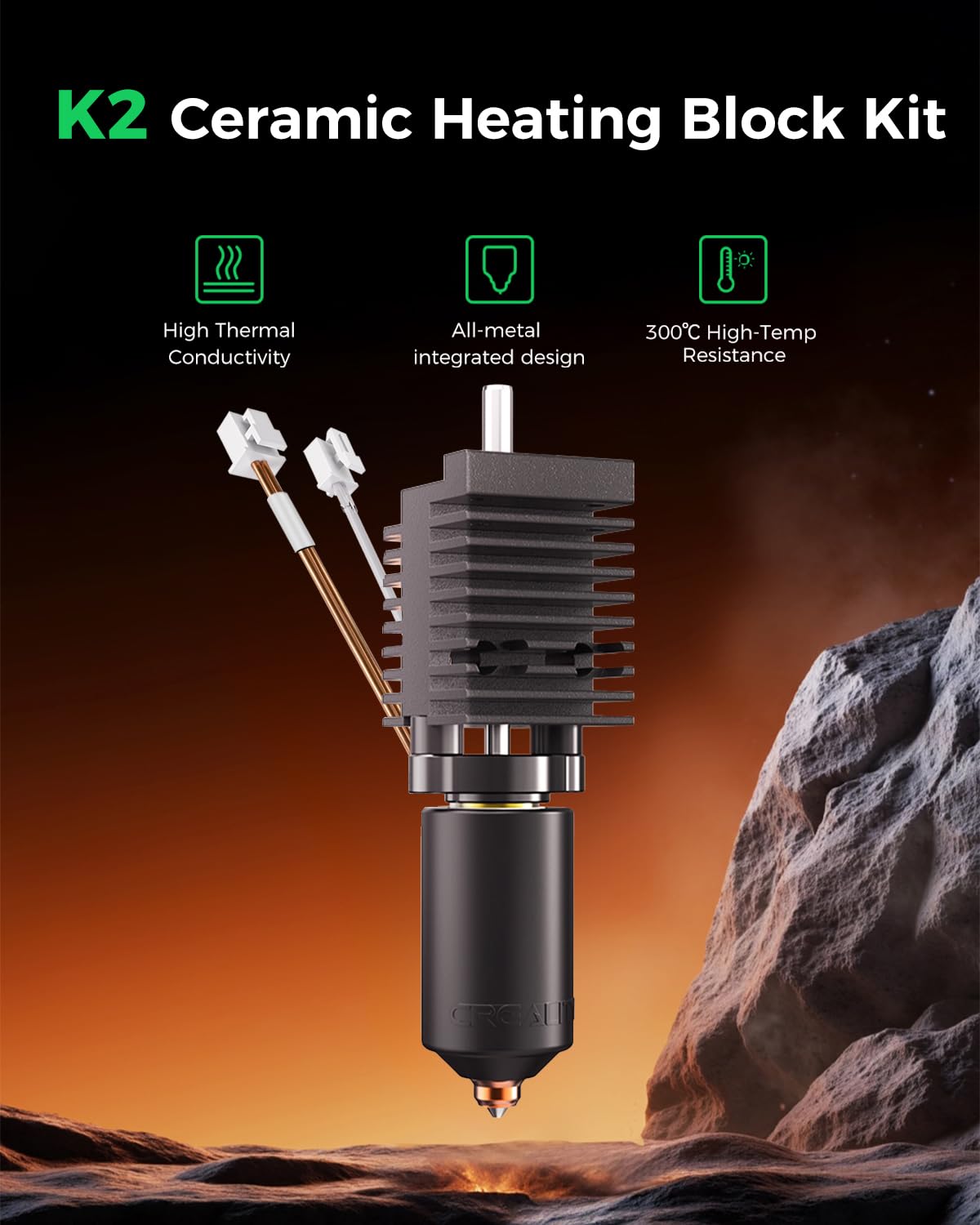 Creality K2 Ceramic Hotend Kit - High Temp 3D Printing -2