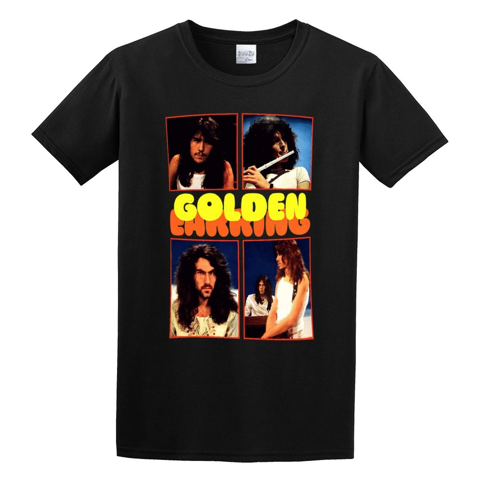 Keyru Men's Black T-Shirt Golden Earring Poster Fashion Summer Xl