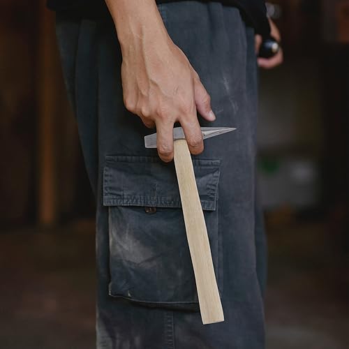 Miniatura 5 de DOITOOL Martillo astillador mango de madera martillo de soldadura herramienta de eliminación de escoria con agarre de reducción para carpintería