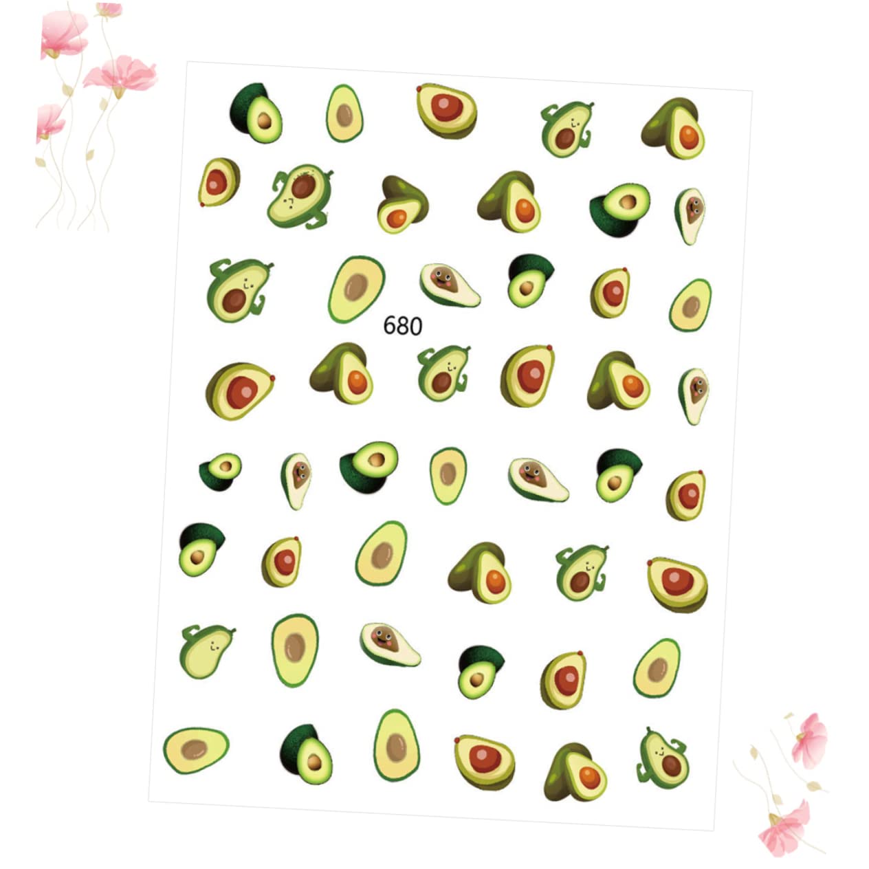 3 Set Adesivi Unghie Frutta Con Design E Per Manicure Creativa Facile Applicazione Per Eventi E Feste 12 Fogli*3