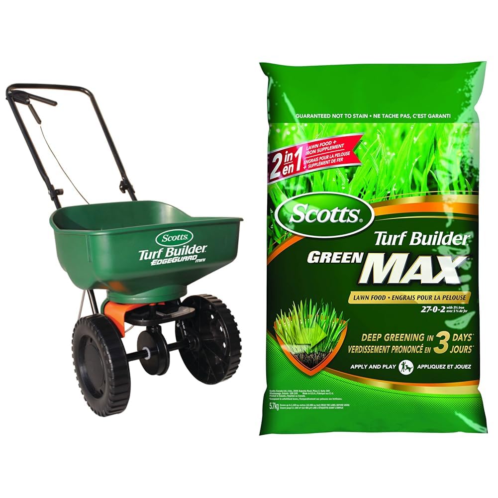Scotts 75121 Turf Builder Edgeguard Mini Broadcast Spreader 5, 000