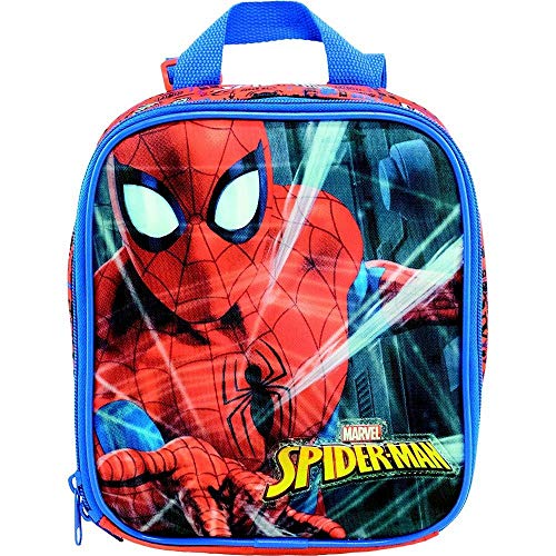 Kit Escolar Infantil com Mochila com Rodas e Lancheira Protector - Spider Man