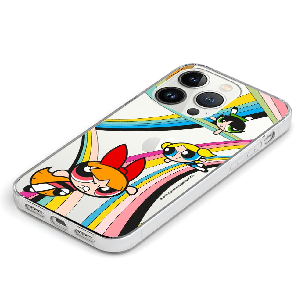 ERT GROUP Custodia Per IPhone 13 Pro, The Powerpuff Girls 028, Licenza Ufficiale, TPU Flessibile, Parzialmente Trasparente, Resistente Agli Urti