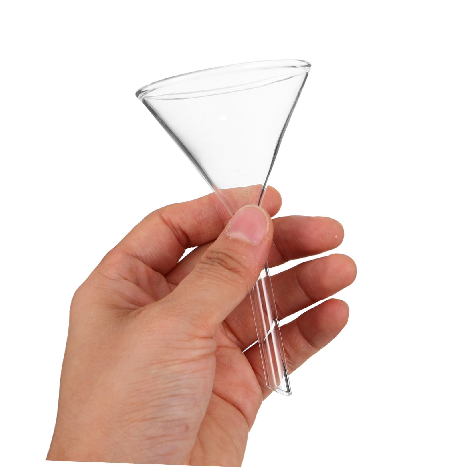 4 Stück Glas-trichter für Labor und Öllampen Hitzebeständig Breiter Mund Kurzer Stiel Präzises Befüllen und Filtrieren von Kerosinlaternen Kompakt und Transportabel für Laborbedarf