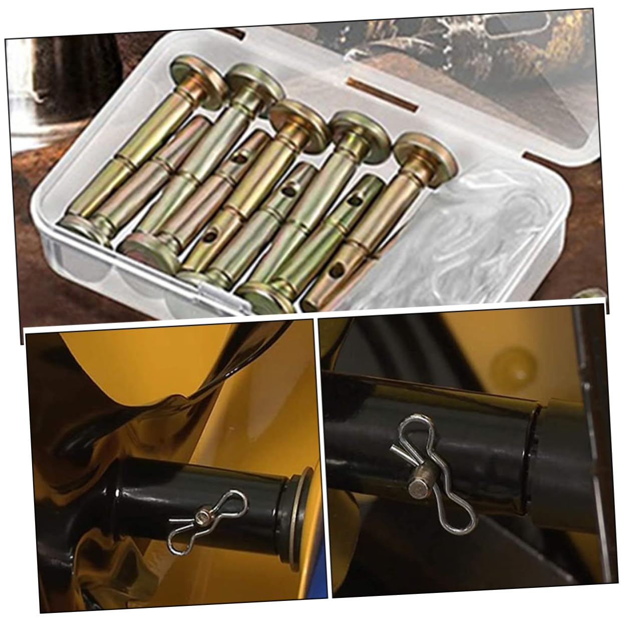 Gadpiparty 6 Ensembles Kit Goupilles de Cisaillement et Épingles Nourrice Légères pour Fraise à Neige Détachées Durables pour Protection Boîte de Vitesses de Saleuse Neige ATV et Cycle