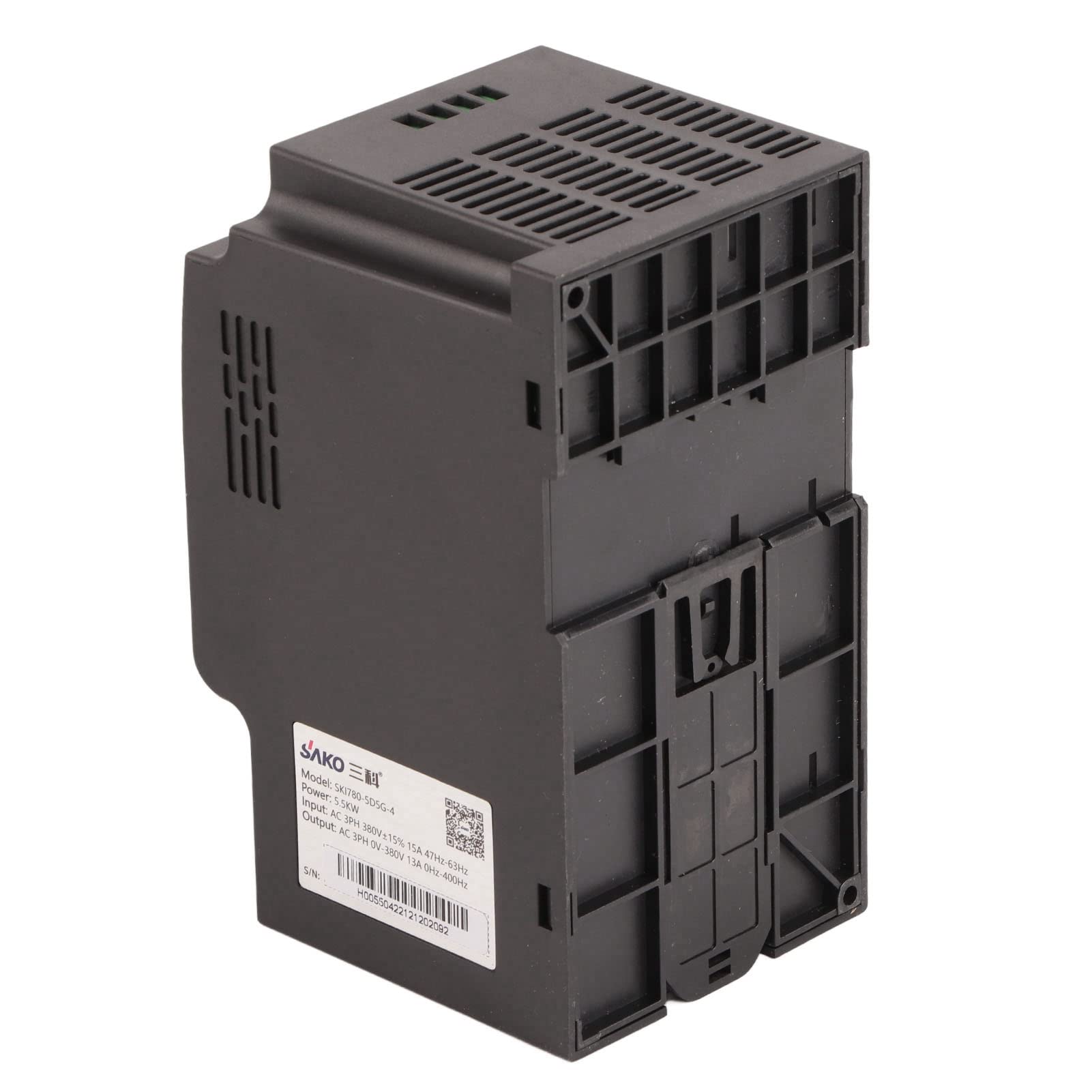 SKI780-5D5G-4 Frequenzumrichter, 5,5 KW, 380V, 3-Phasen-Eingang/Ausgang | Frequenzumrichter für leichte Anwendungen, Stromvektorregelung, 13 A, 180 x 115 x 95 mm, Angepasste Motorleistung 5,5 kW