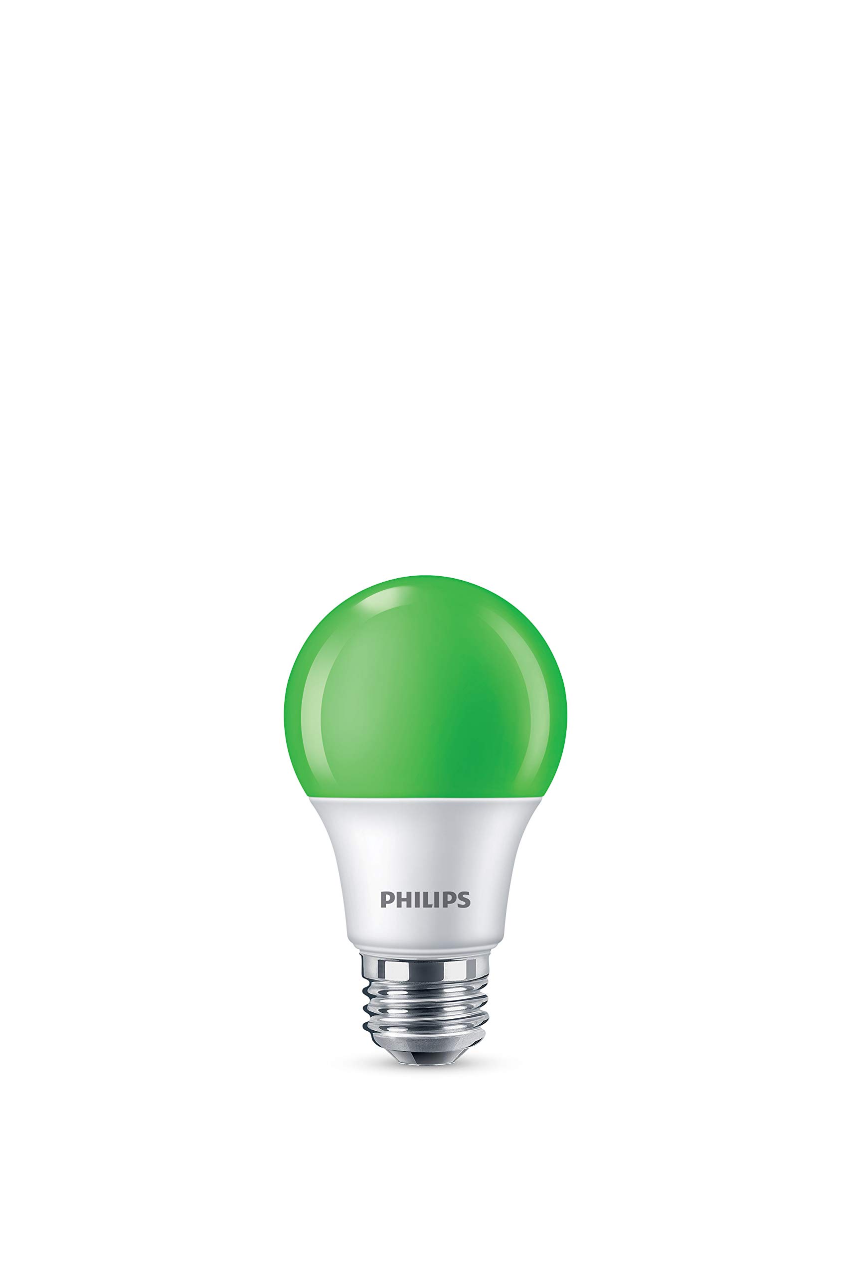 8W A19 Medium Base Non-Dimmable Green LED Light Bulb