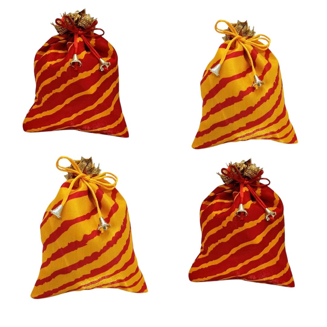 WS Wrap Shap Womens Leheriya Potli Batwa Bag Bridal Shagun Pouch (Multicolour) - Set of 50 (B09HN9GN19) Amazon Price History, Amazon Price Tracker