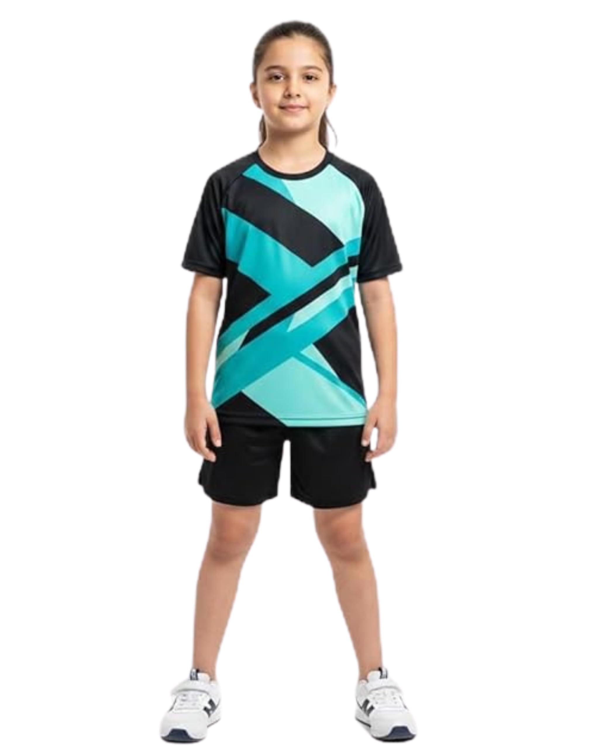 Girls Dry-Fit Sports T-Shirt & Shorts Combo Set | Quick-Dry Breathable Activewear for School PT, Running & Outdoor Training | Lightweight Moisture-Wicking Athletic Wear | 4-15 Years-image-8