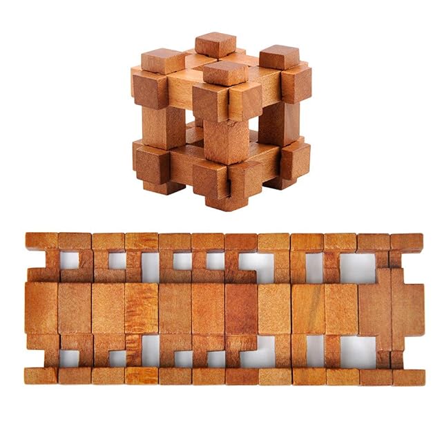 Foto 5 de 8 de Chonor 6 en 1 Cubo Rompecabezas 3D de Madera del Enigma Juego Puzle de Alambre de Metal