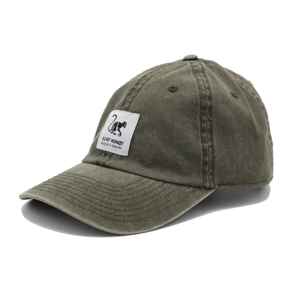 DRESSED IN MUSIC PLAY WITH ME Berretto Baseball Classic Surf Monkey® – Berretto Dad in cotone senza struttura – Look invecchiato