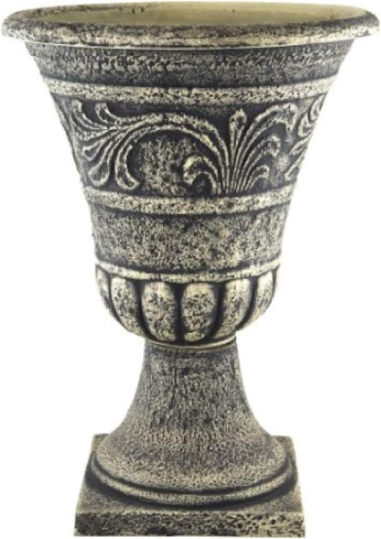 Muddy Hands Stone Look Large Plant Pots Outdoor Garden Patio Urn Stand Round Tall Planters (1)