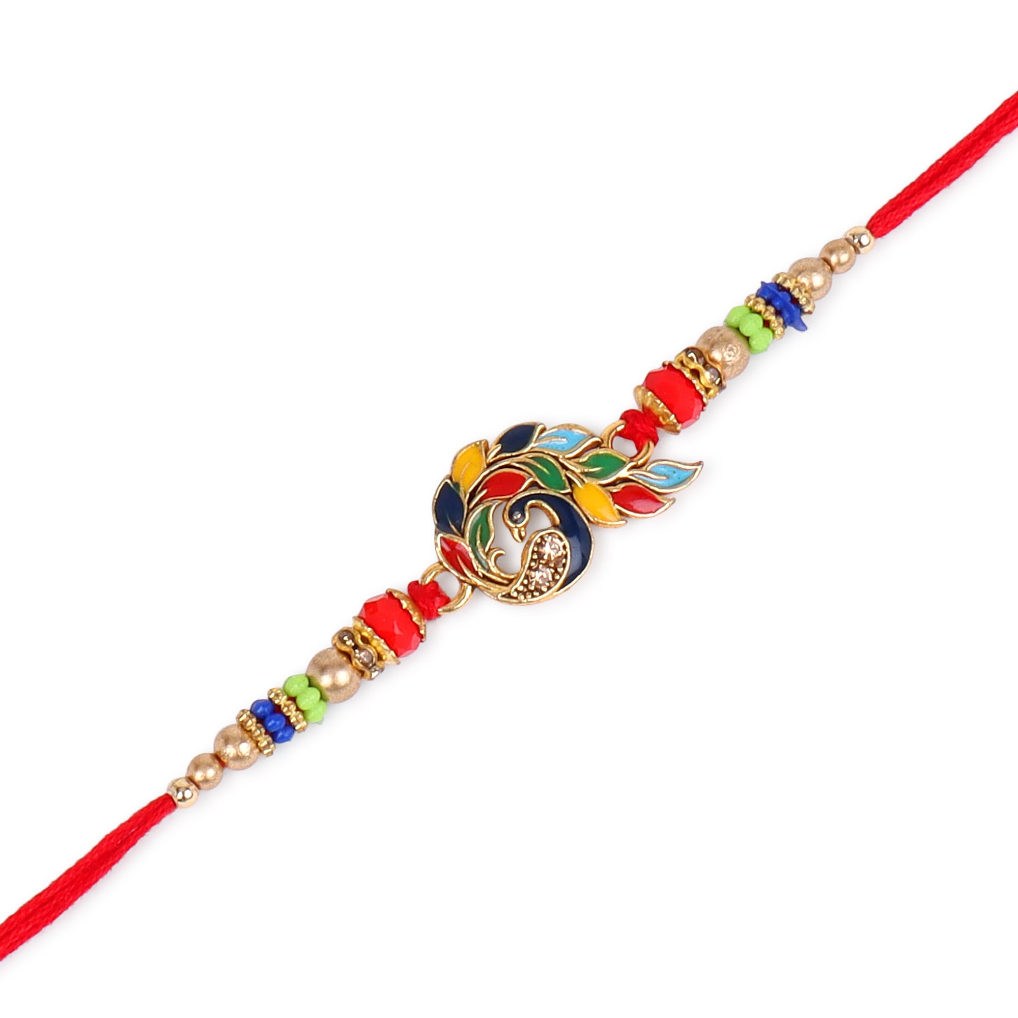 NITYAM ENTERPRISES Peacock Pendant Multicolour Rakhi |Brother |Sister |Family Rakhi With Roli Chawal(NE 147) (B097JP6P5K) Amazon Price History, Amazon Price Tracker