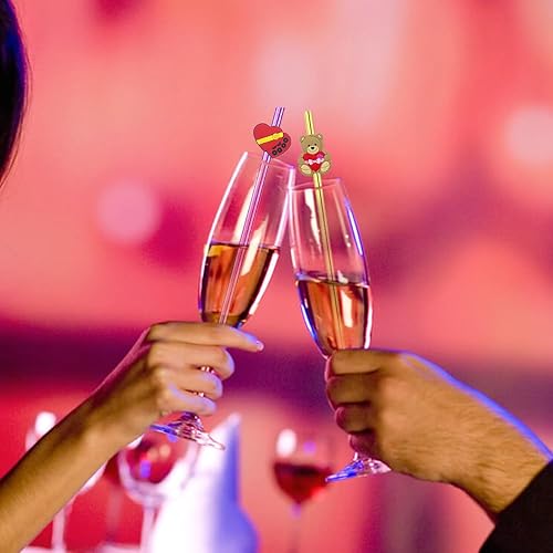 Miniatura 3 de 24 popotes locos para regalo del día de San Valentín, regalos de fiesta, popotes reutilizables, regalos de fiesta, suministros de fiesta de San